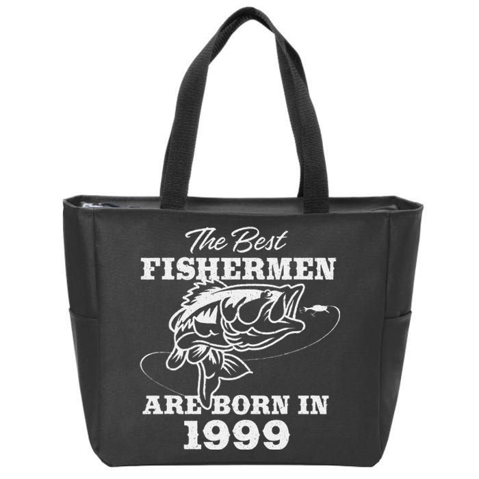 24 Year Old Fisherman Fishing 1999 24th Birthday Zip Tote Bag