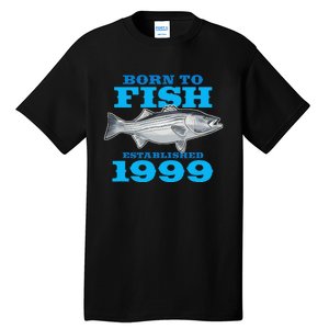 24 Year Old Fishing Fisherman 1999 24th Birthday Gift Tall T-Shirt