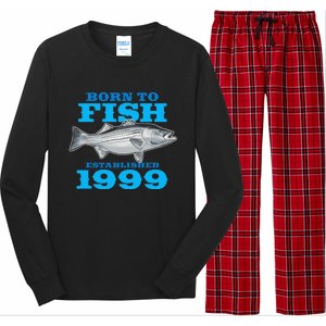 24 Year Old Fishing Fisherman 1999 24th Birthday Gift Long Sleeve Pajama Set