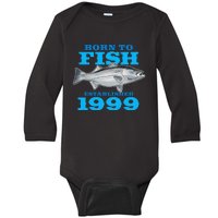 24 Year Old Fishing Fisherman 1999 24th Birthday Gift Baby Long Sleeve Bodysuit