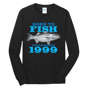 24 Year Old Fishing Fisherman 1999 24th Birthday Gift Tall Long Sleeve T-Shirt