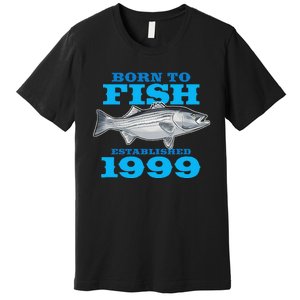 24 Year Old Fishing Fisherman 1999 24th Birthday Gift Premium T-Shirt