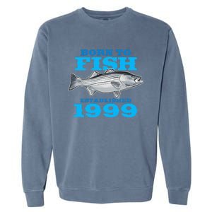 24 Year Old Fishing Fisherman 1999 24th Birthday Gift Garment-Dyed Sweatshirt