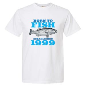 24 Year Old Fishing Fisherman 1999 24th Birthday Gift Garment-Dyed Heavyweight T-Shirt