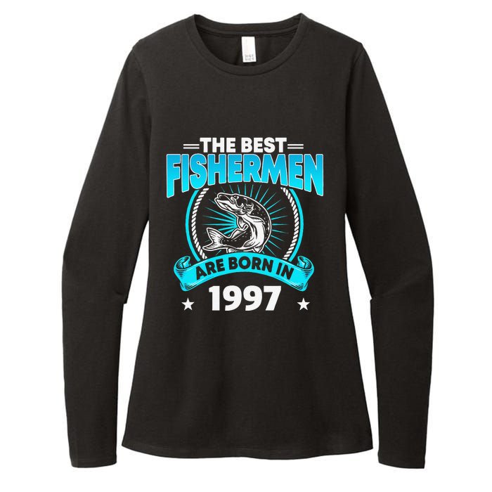 24 Year Old Vintage 1997 Fishing Fisherman 24th Birthday Womens CVC Long Sleeve Shirt