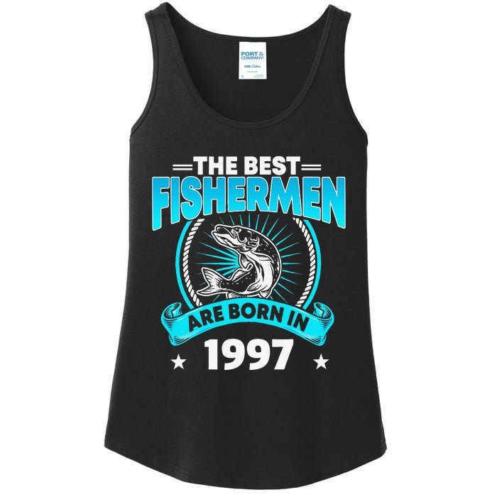 24 Year Old Vintage 1997 Fishing Fisherman 24th Birthday Ladies Essential Tank