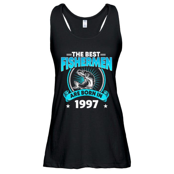 24 Year Old Vintage 1997 Fishing Fisherman 24th Birthday Ladies Essential Flowy Tank