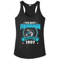 24 Year Old Vintage 1997 Fishing Fisherman 24th Birthday Ladies PosiCharge Competitor Racerback Tank