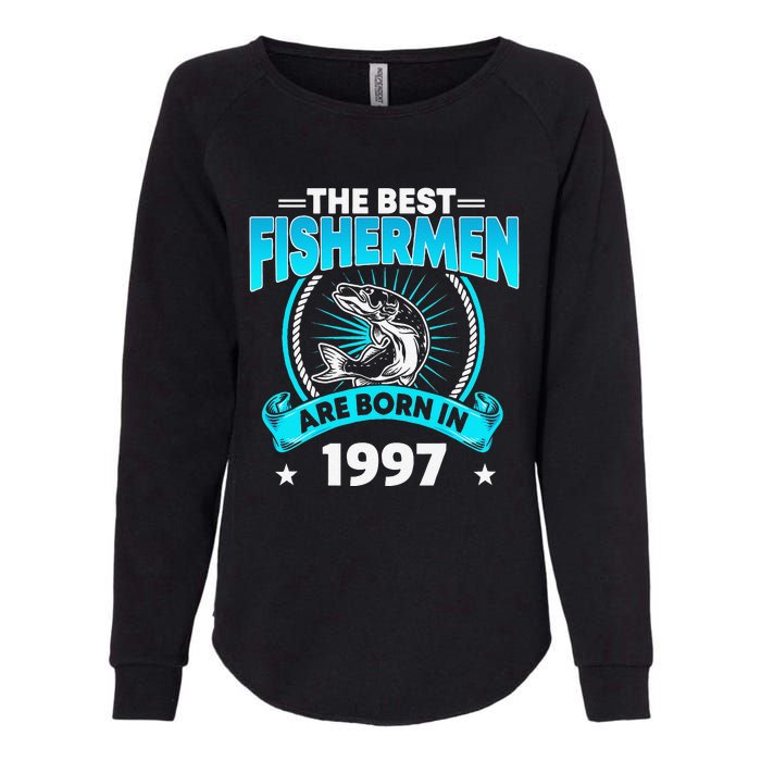 24 Year Old Vintage 1997 Fishing Fisherman 24th Birthday Womens California Wash Sweatshirt