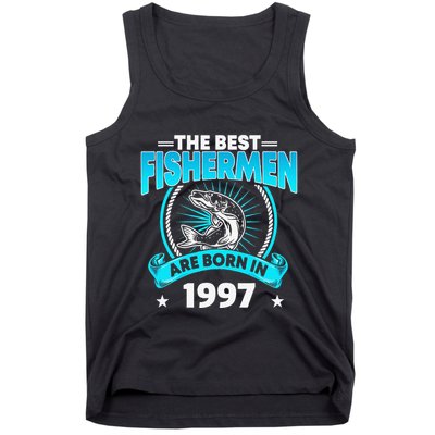 24 Year Old Vintage 1997 Fishing Fisherman 24th Birthday Tank Top