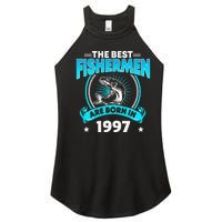 24 Year Old Vintage 1997 Fishing Fisherman 24th Birthday Women's Perfect Tri Rocker Tank