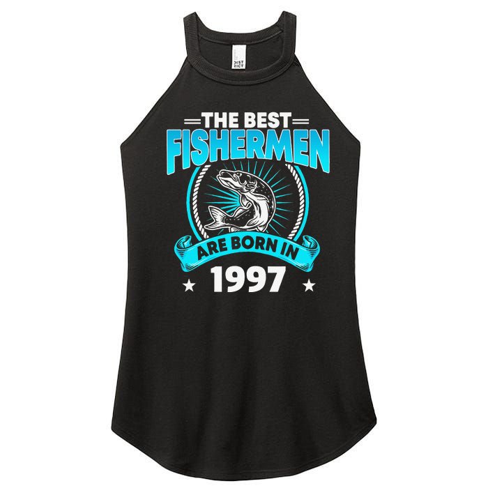 24 Year Old Vintage 1997 Fishing Fisherman 24th Birthday Women's Perfect Tri Rocker Tank