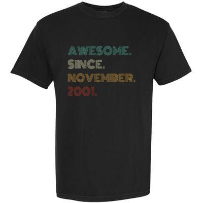 22 Years Old Awesome Since November 2001 22Nd Birthday Garment-Dyed Heavyweight T-Shirt