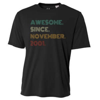 22 Years Old Awesome Since November 2001 22Nd Birthday Cooling Performance Crew T-Shirt