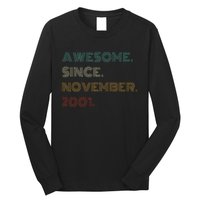 22 Years Old Awesome Since November 2001 22Nd Birthday Long Sleeve Shirt