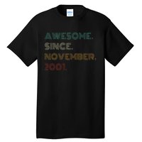 22 Years Old Awesome Since November 2001 22Nd Birthday Tall T-Shirt