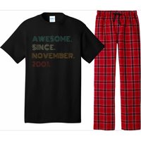 22 Years Old Awesome Since November 2001 22Nd Birthday Pajama Set