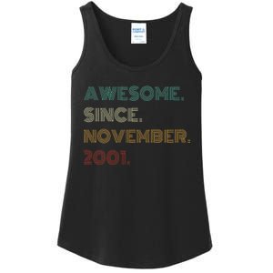 22 Years Old Awesome Since November 2001 22Nd Birthday Ladies Essential Tank