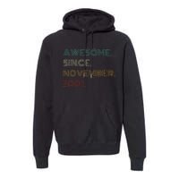 22 Years Old Awesome Since November 2001 22Nd Birthday Premium Hoodie