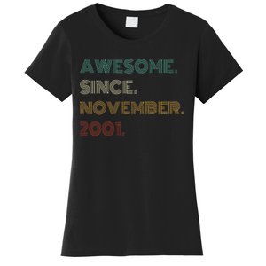 22 Years Old Awesome Since November 2001 22Nd Birthday Women's T-Shirt