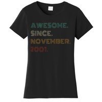 22 Years Old Awesome Since November 2001 22Nd Birthday Women's T-Shirt