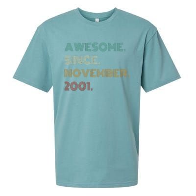 22 Years Old Awesome Since November 2001 22Nd Birthday Sueded Cloud Jersey T-Shirt