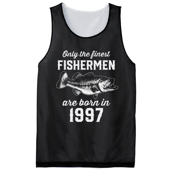 26 Year Old Fisherman Fishing 1997 26th Birthday Cute Mesh Reversible Basketball Jersey Tank