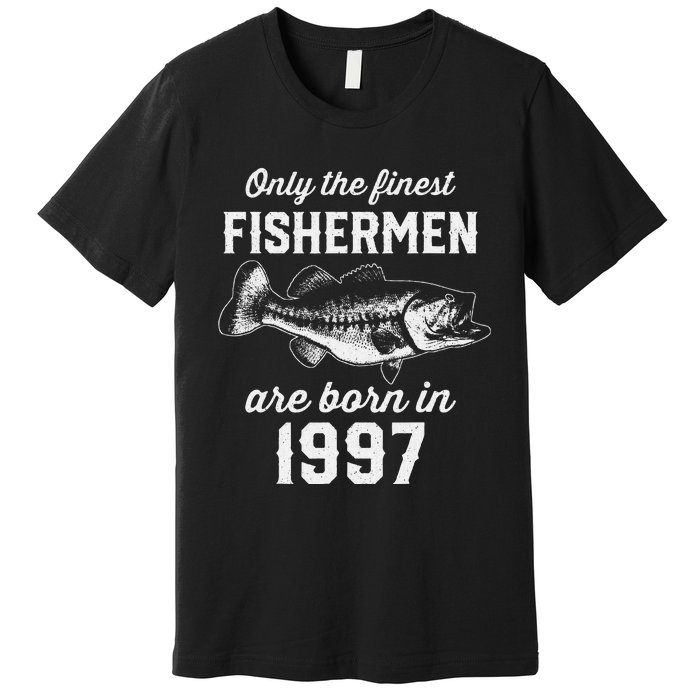 26 Year Old Fisherman Fishing 1997 26th Birthday Cute Premium T-Shirt