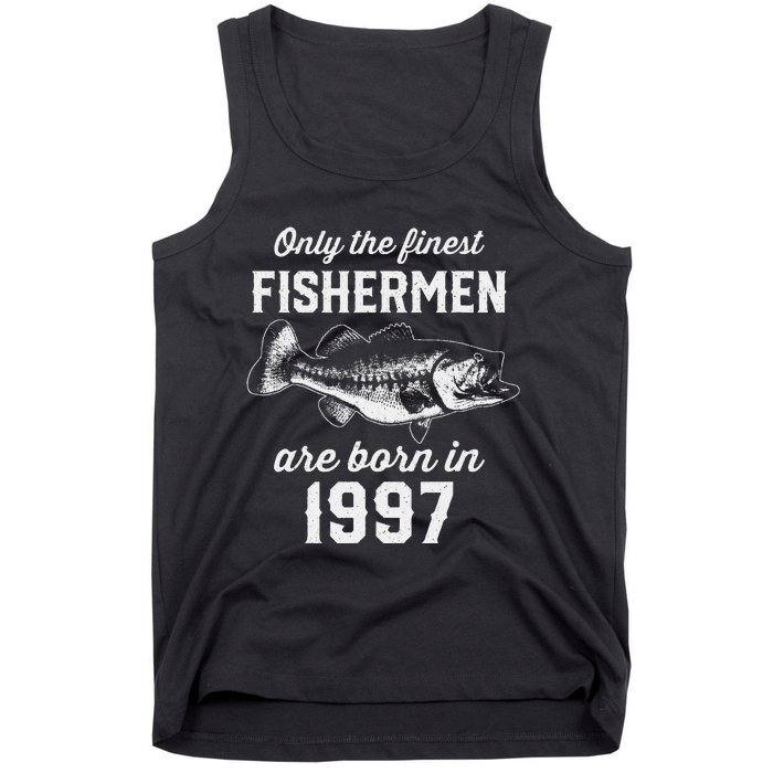 26 Year Old Fisherman Fishing 1997 26th Birthday Cute Tank Top