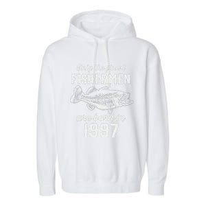 26 Year Old Fisherman Fishing 1997 26th Birthday Cute Garment-Dyed Fleece Hoodie