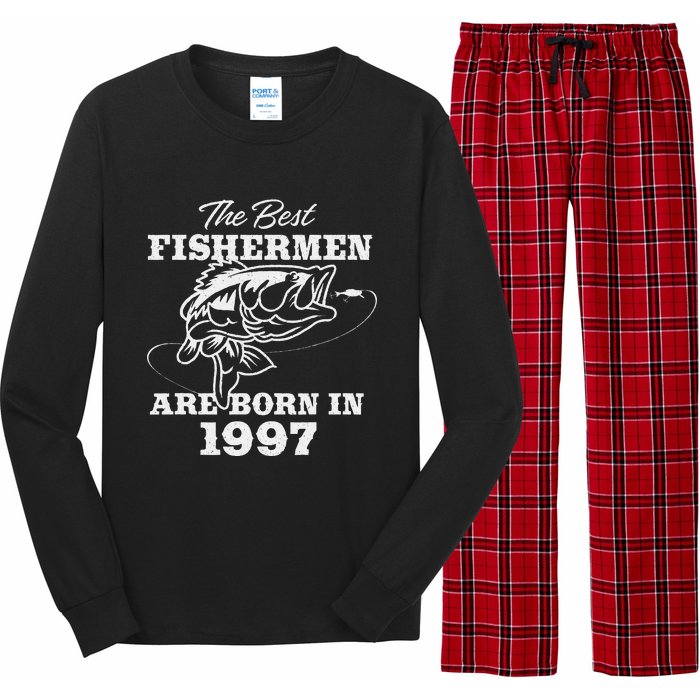 26 Year Old Fisherman Fishing 1997 26th Birthday Long Sleeve Pajama Set