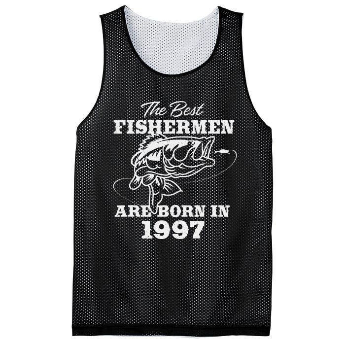 26 Year Old Fisherman Fishing 1997 26th Birthday Mesh Reversible Basketball Jersey Tank