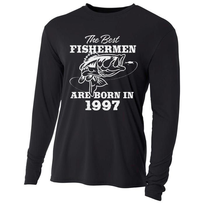 26 Year Old Fisherman Fishing 1997 26th Birthday Cooling Performance Long Sleeve Crew