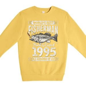 26 Years Old Fisherman Born In 1995 Fisherman 26th Birthday Premium Crewneck Sweatshirt