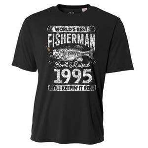 26 Years Old Fisherman Born In 1995 Fisherman 26th Birthday Cooling Performance Crew T-Shirt