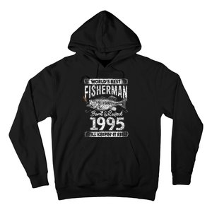 26 Years Old Fisherman Born In 1995 Fisherman 26th Birthday Hoodie