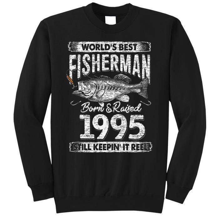 26 Years Old Fisherman Born In 1995 Fisherman 26th Birthday Sweatshirt