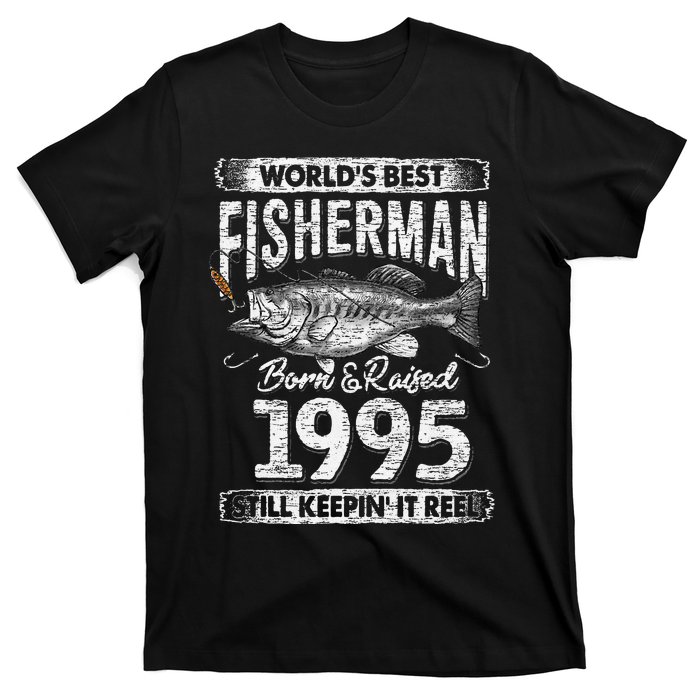 26 Years Old Fisherman Born In 1995 Fisherman 26th Birthday T-Shirt