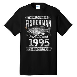 26 Years Old Fisherman Born In 1995 Fisherman 26th Birthday Tall T-Shirt