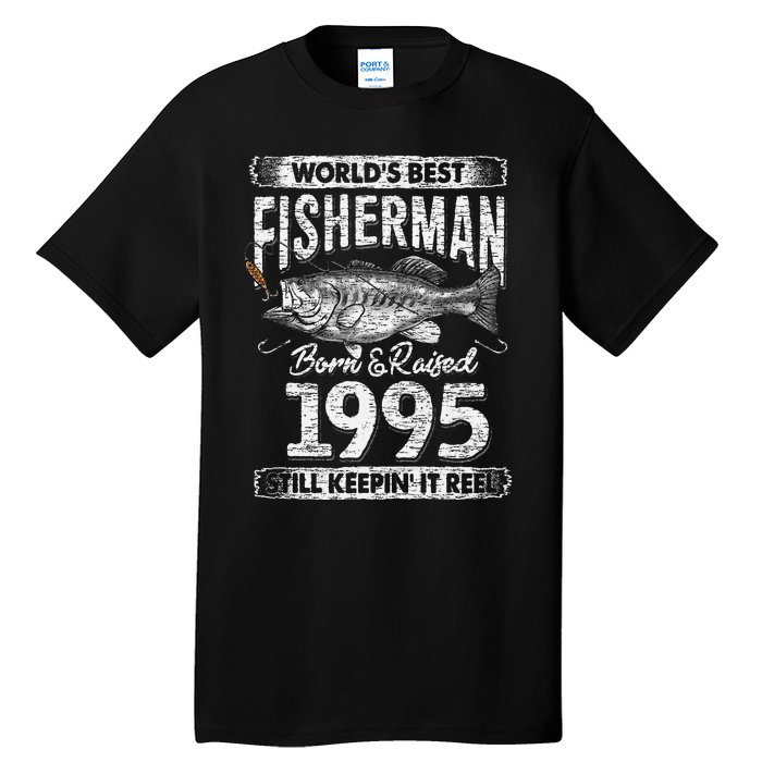 26 Years Old Fisherman Born In 1995 Fisherman 26th Birthday Tall T-Shirt