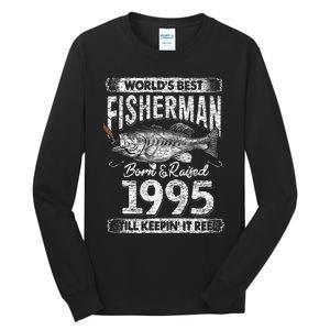 26 Years Old Fisherman Born In 1995 Fisherman 26th Birthday Tall Long Sleeve T-Shirt