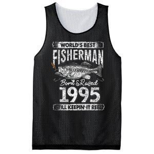 26 Years Old Fisherman Born In 1995 Fisherman 26th Birthday Mesh Reversible Basketball Jersey Tank