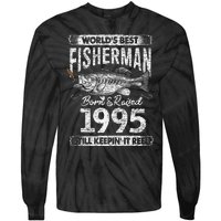 26 Years Old Fisherman Born In 1995 Fisherman 26th Birthday Tie-Dye Long Sleeve Shirt