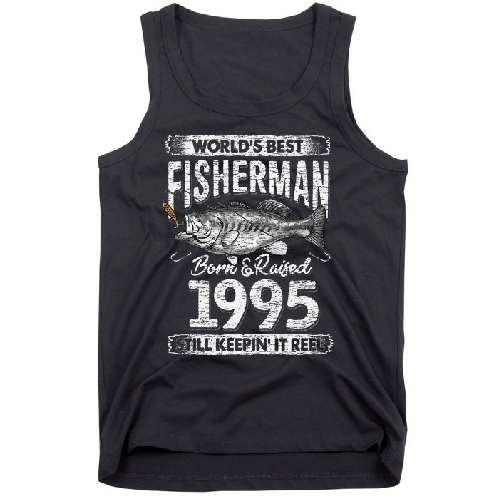 26 Years Old Fisherman Born In 1995 Fisherman 26th Birthday Tank Top