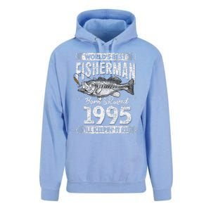 26 Years Old Fisherman Born In 1995 Fisherman 26th Birthday Unisex Surf Hoodie