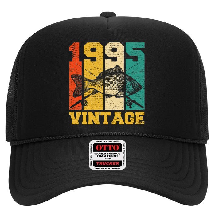 26 Years Old Gifts Vintage Retro 1940 26th Birthday Fishing High Crown Mesh Back Trucker Hat