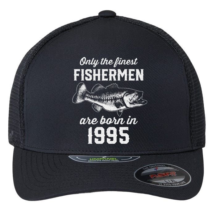 28 Year Old Fisherman Fishing 1995 28th Birthday Flexfit Unipanel Trucker Cap