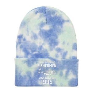 28 Year Old Fisherman Fishing 1995 28th Birthday Tie Dye 12in Knit Beanie