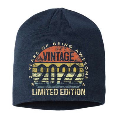 2 Year Old Gifts Vintage Limited Edition 2nd Birthday Sustainable Beanie