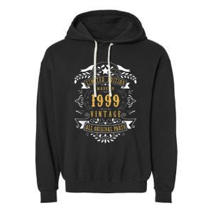 24 Years Old 24th Birthday Made Born in 1999 Boys Girls Garment-Dyed Fleece Hoodie